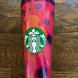 Starbucks floral cup with straw